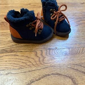 Kids' Navy and Burned Orange Boots